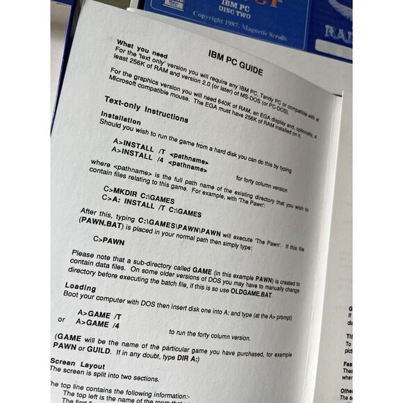 Jinxter by Magnetic Scrolls Rainbird for IBM PC 5.25in Diskettes DOS Rare - Picture 5 of 8